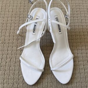 Steve Madden White Strappy Heels